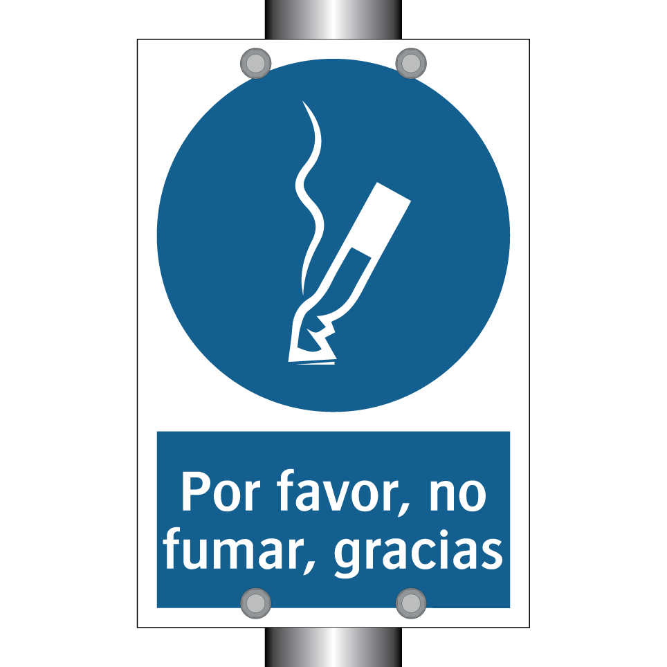 Por favor, no fumar, gracias