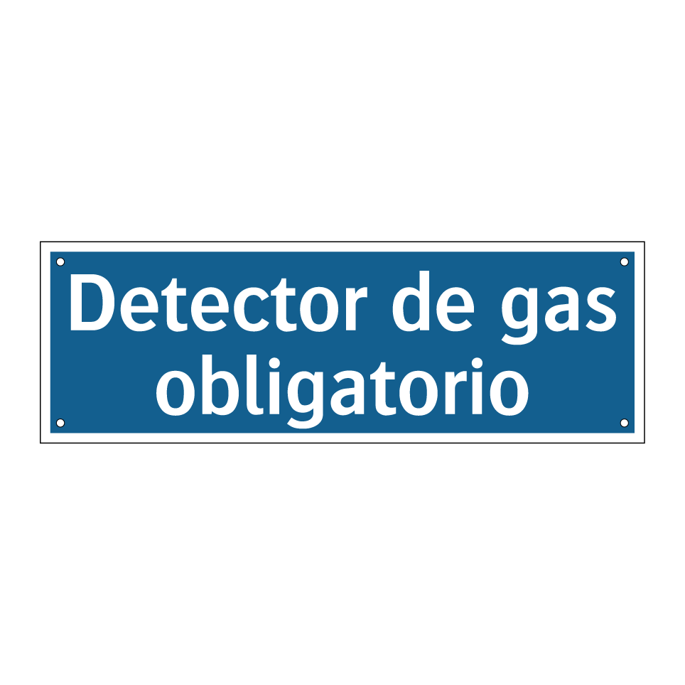 Detector de gas obligatorio