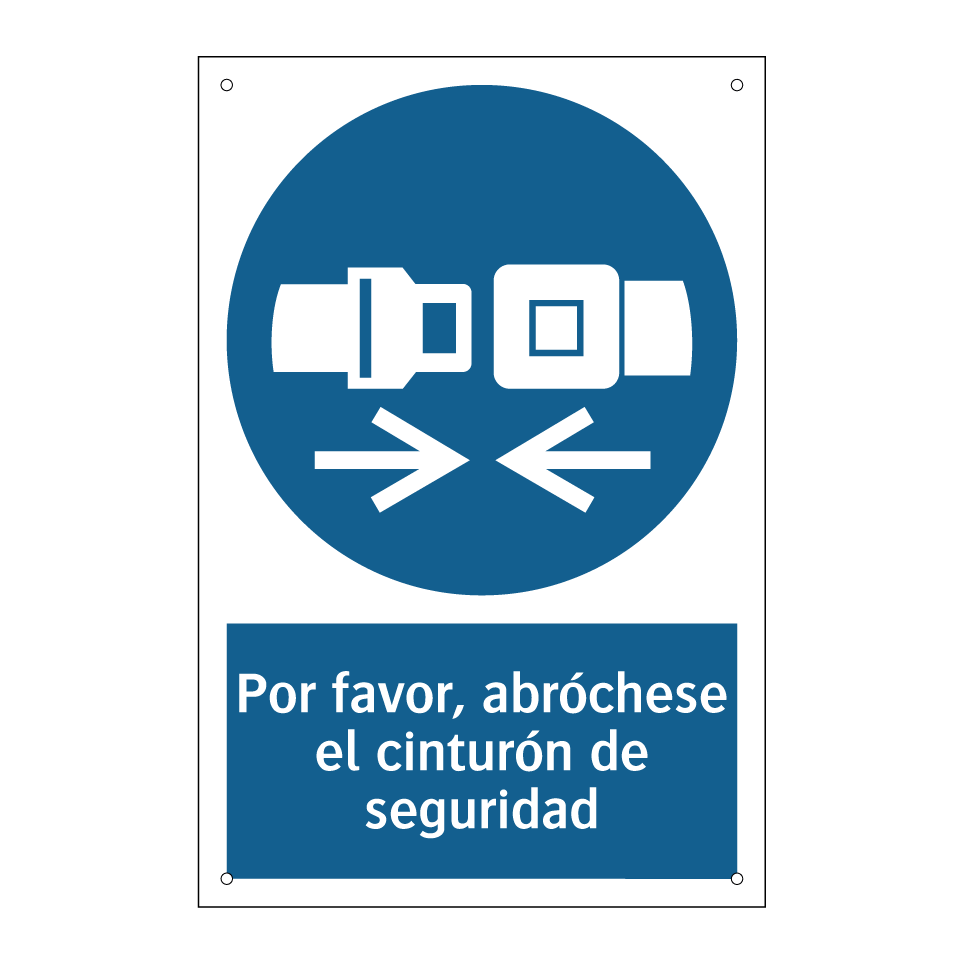 Por favor, abróchese el cinturón de seguridad