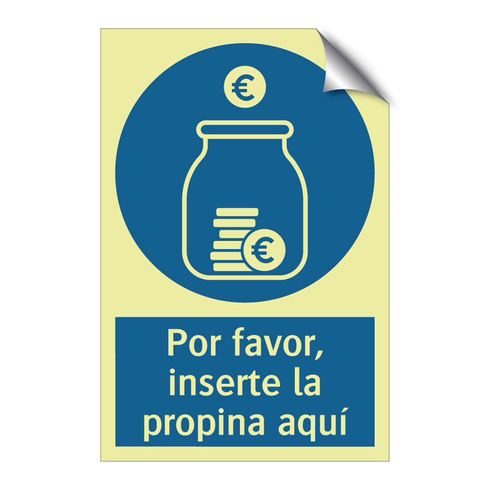 Por favor, inserte la propina aquí
