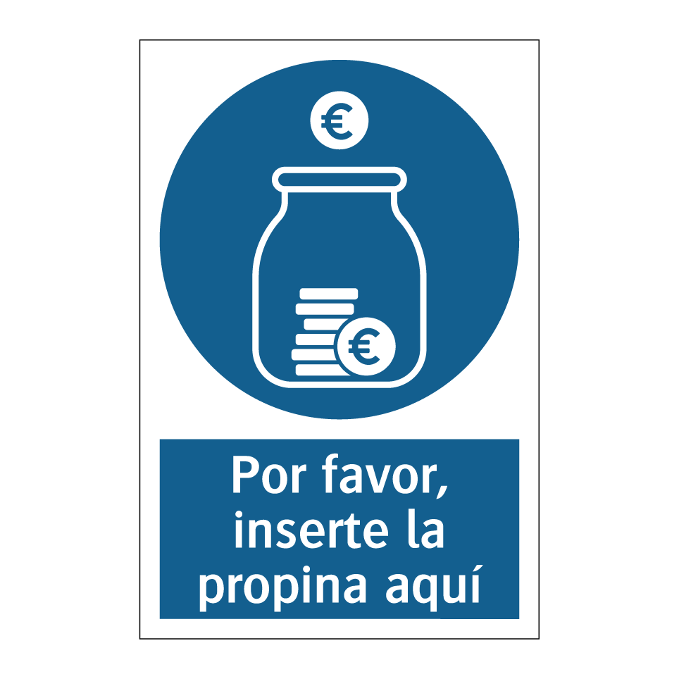 Por favor, inserte la propina aquí