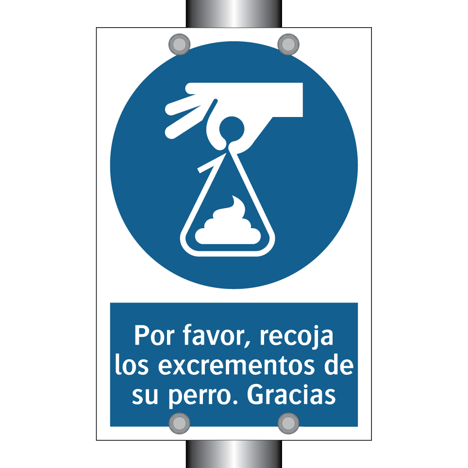 Por favor, recoja los excrementos de su perro. Gracias
