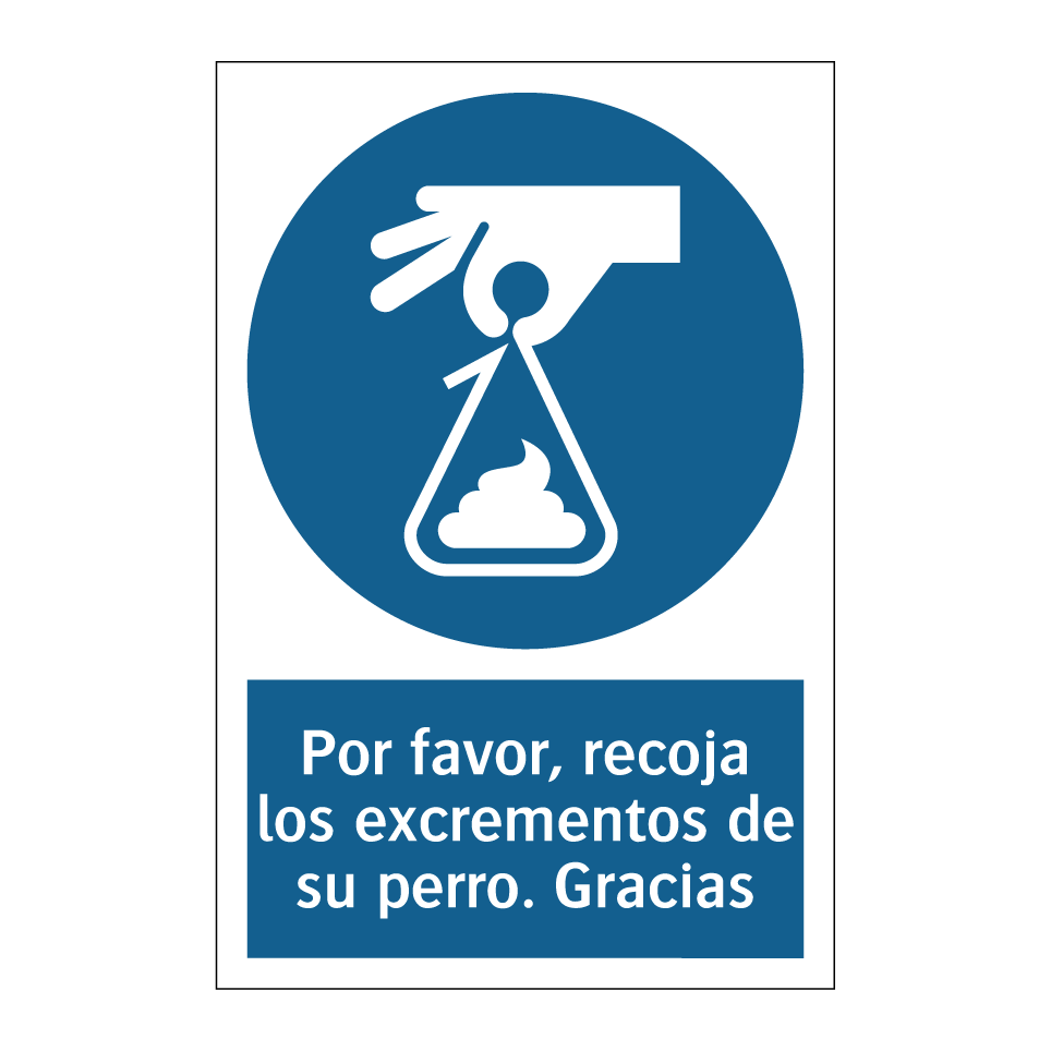 Por favor, recoja los excrementos de su perro. Gracias