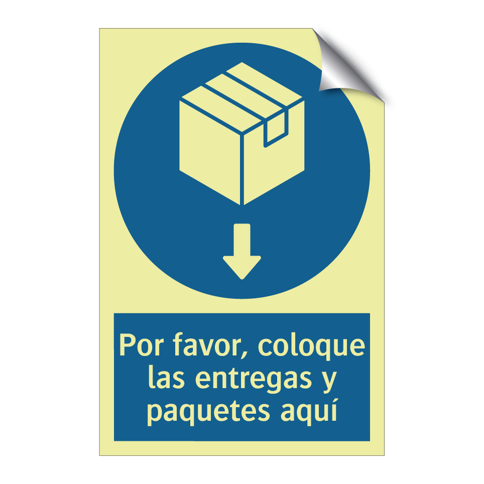 Por favor, coloque las entregas y paquetes aquí