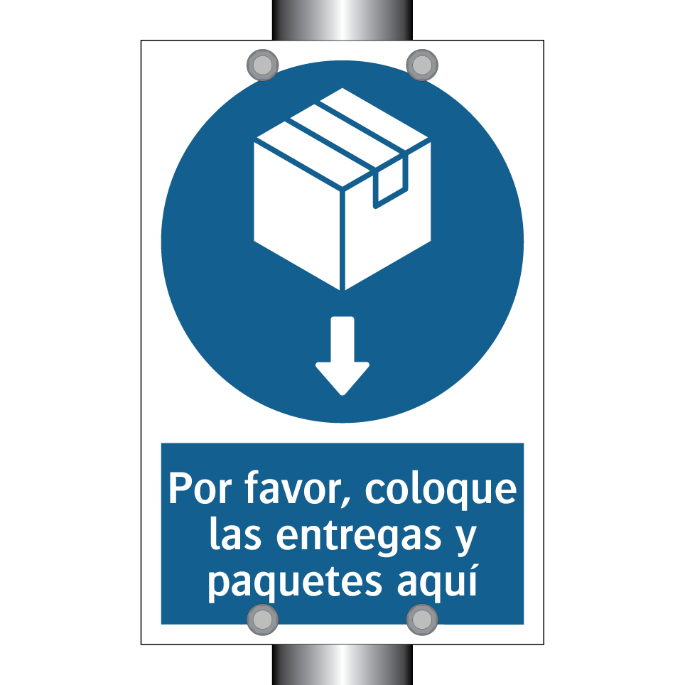 Por favor, coloque las entregas y paquetes aquí
