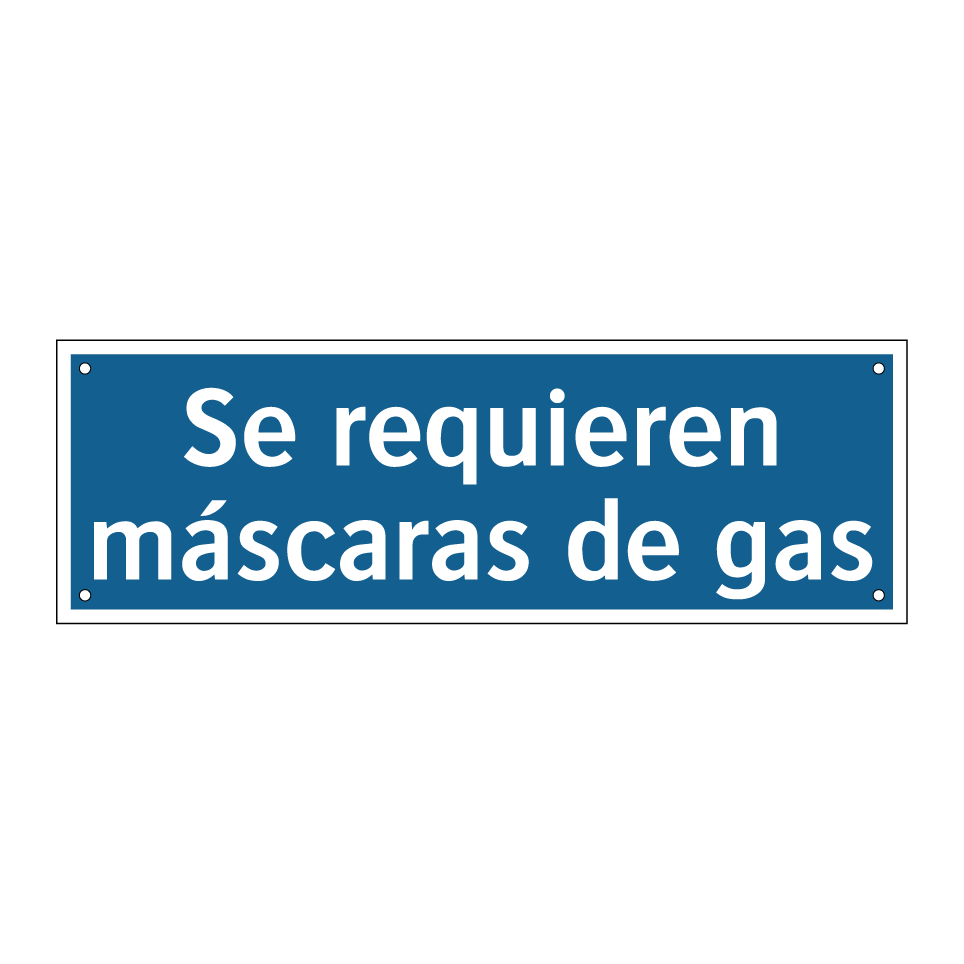 Se requieren máscaras de gas