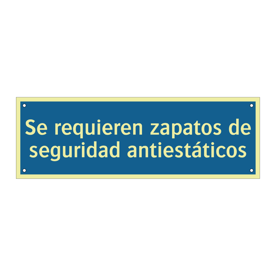 Se requieren zapatos de seguridad antiestáticos