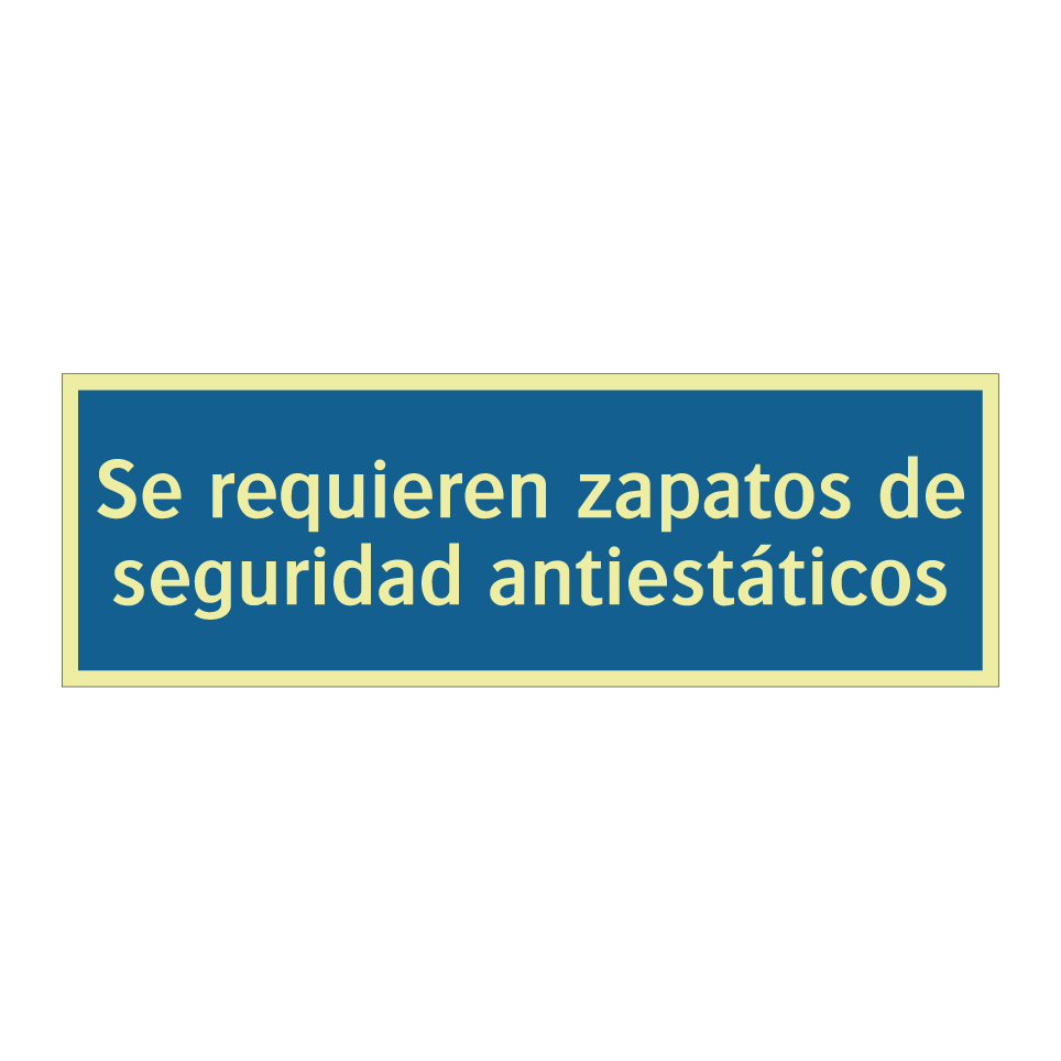 Se requieren zapatos de seguridad antiestáticos