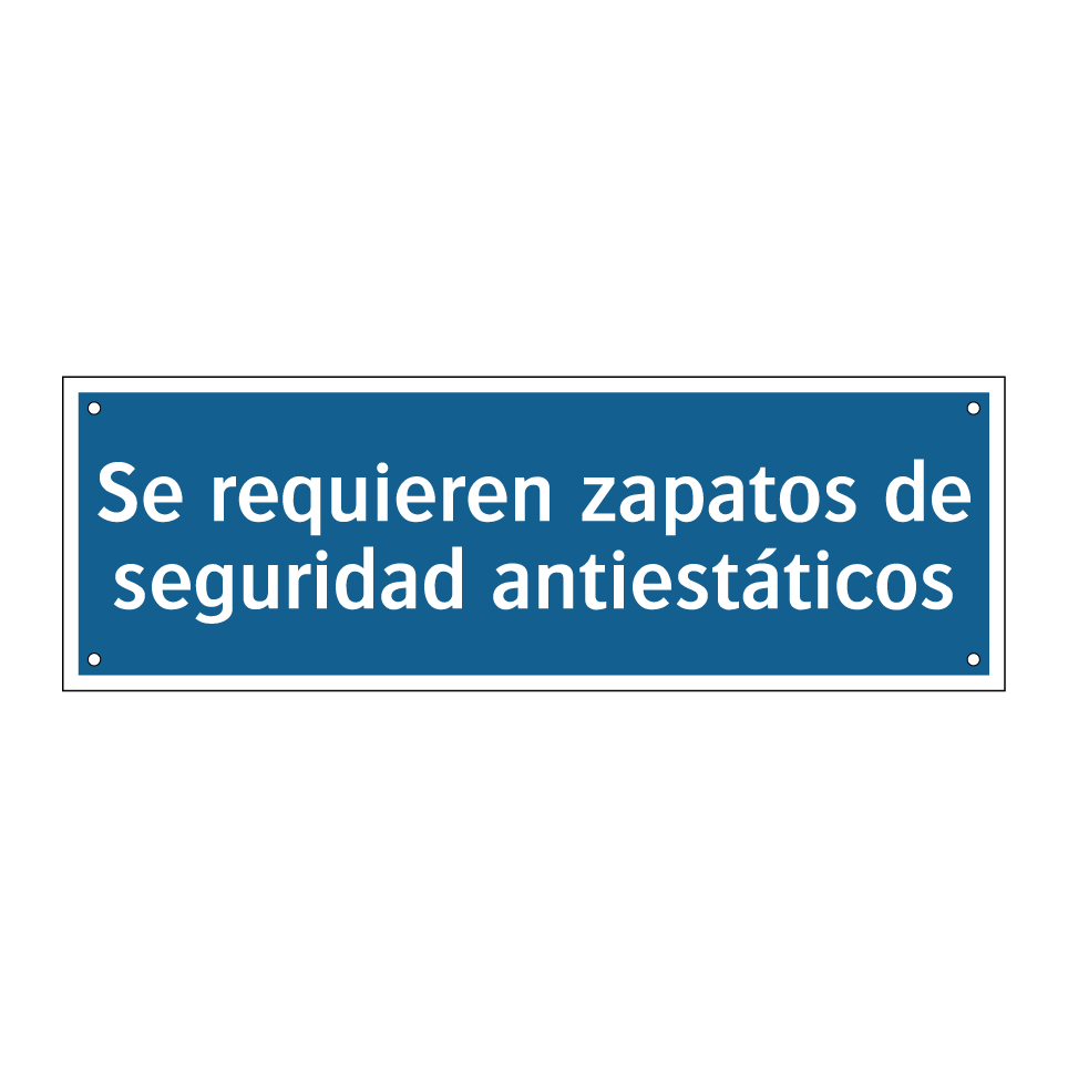 Se requieren zapatos de seguridad antiestáticos