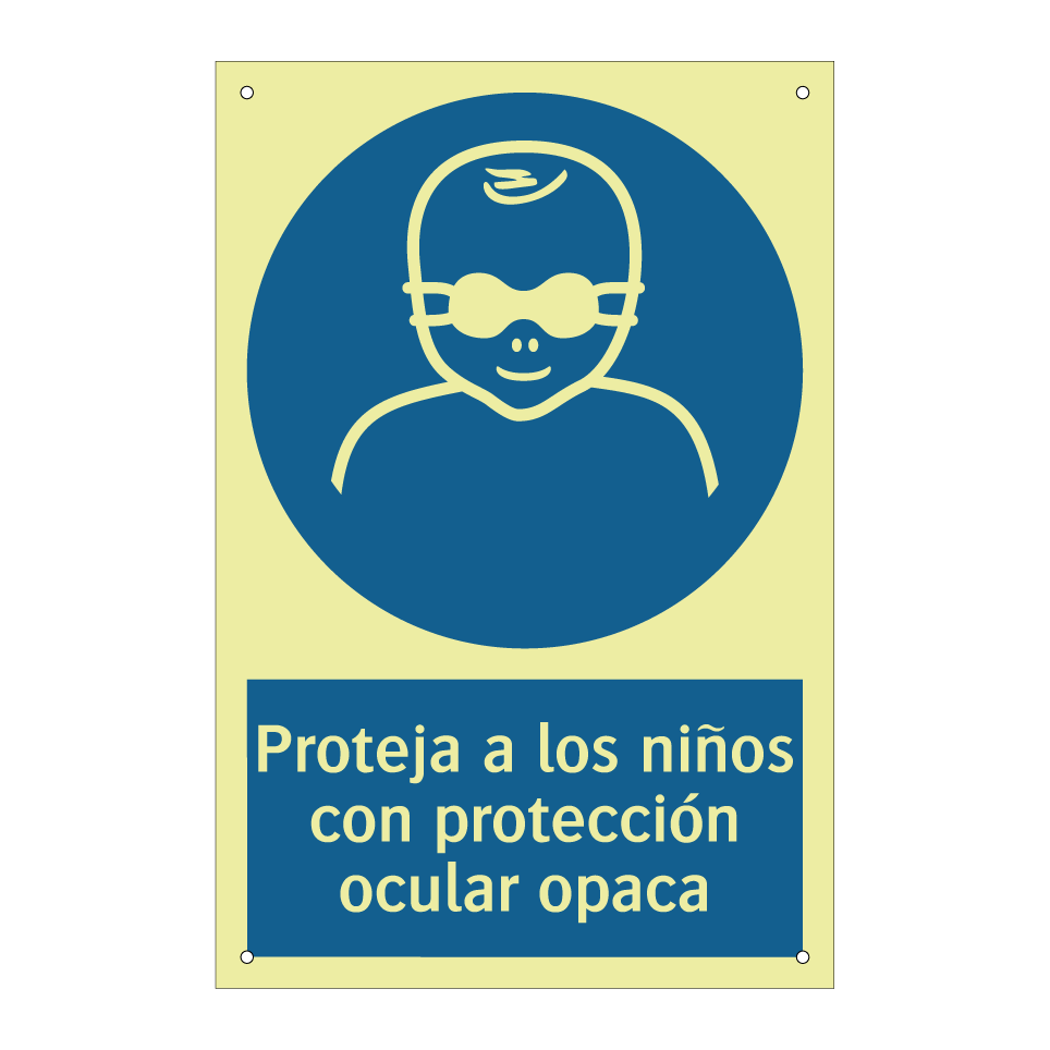 Proteja a los niños con protección ocular opaca