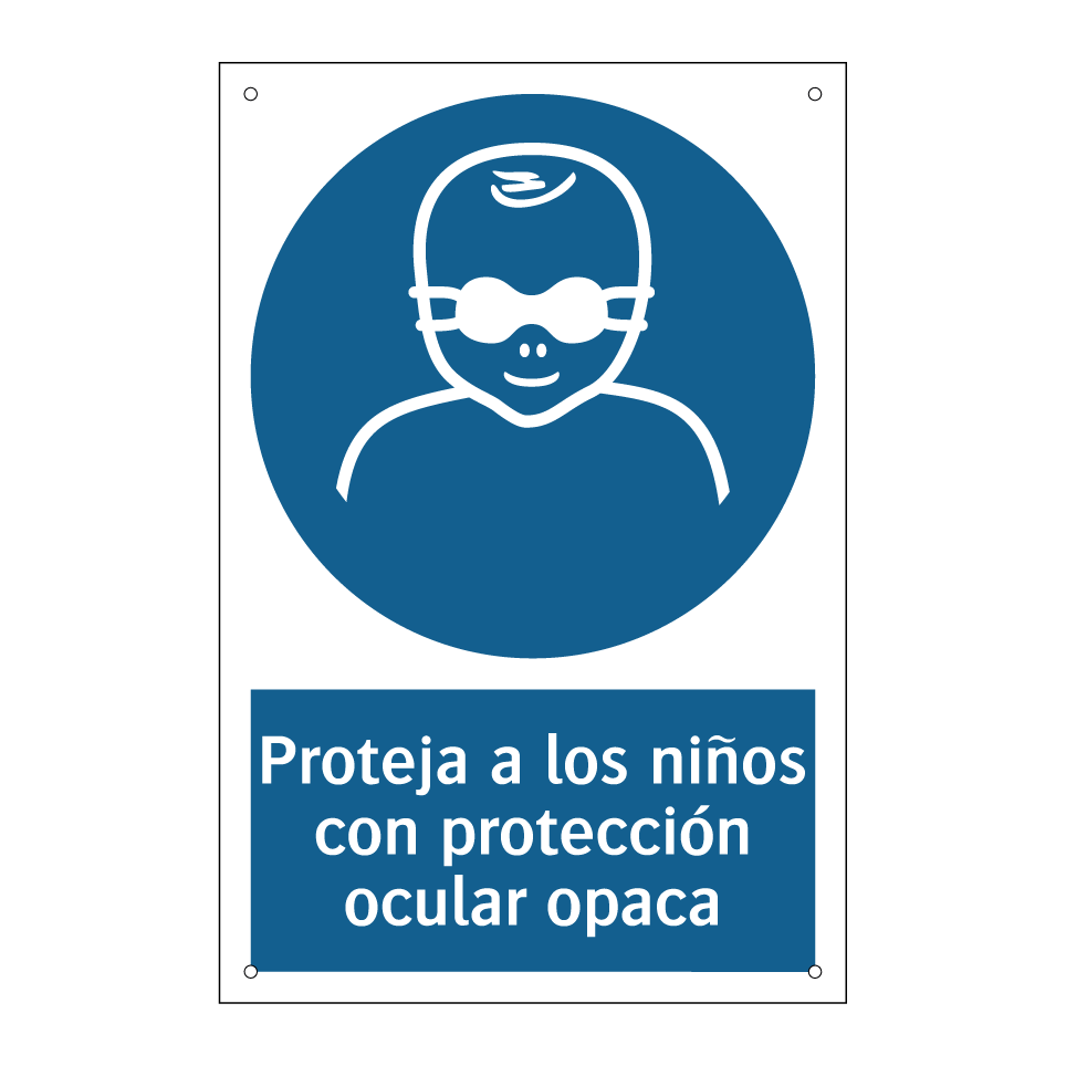 Proteja a los niños con protección ocular opaca