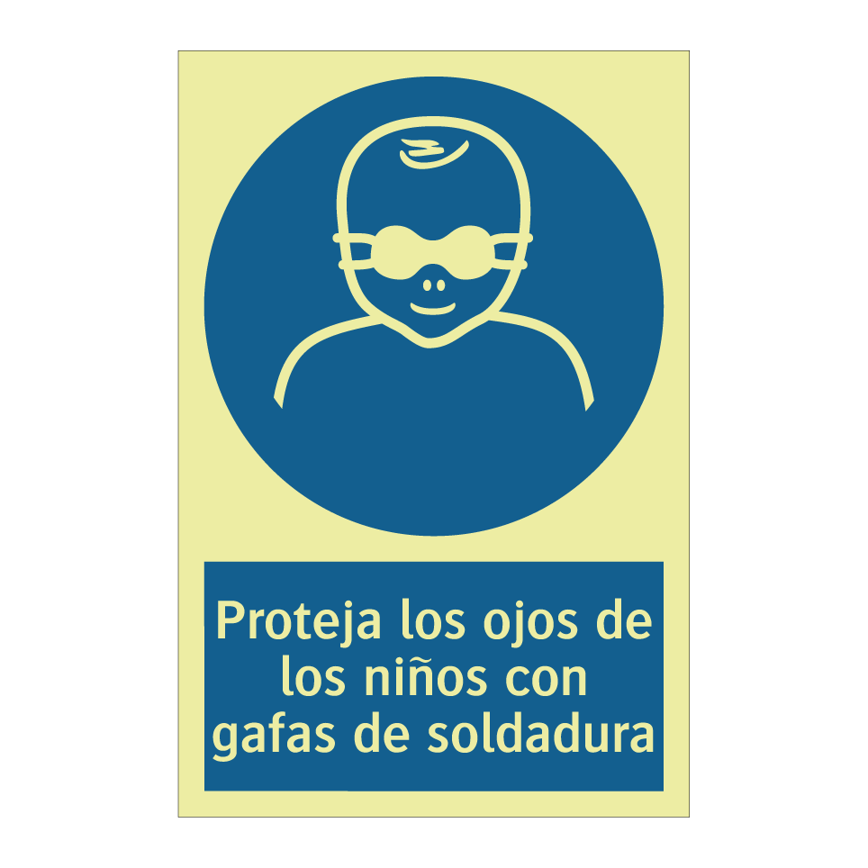 Proteja los ojos de los niños con gafas de soldadura