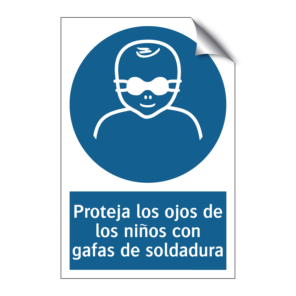 Proteja los ojos de los niños con gafas de soldadura