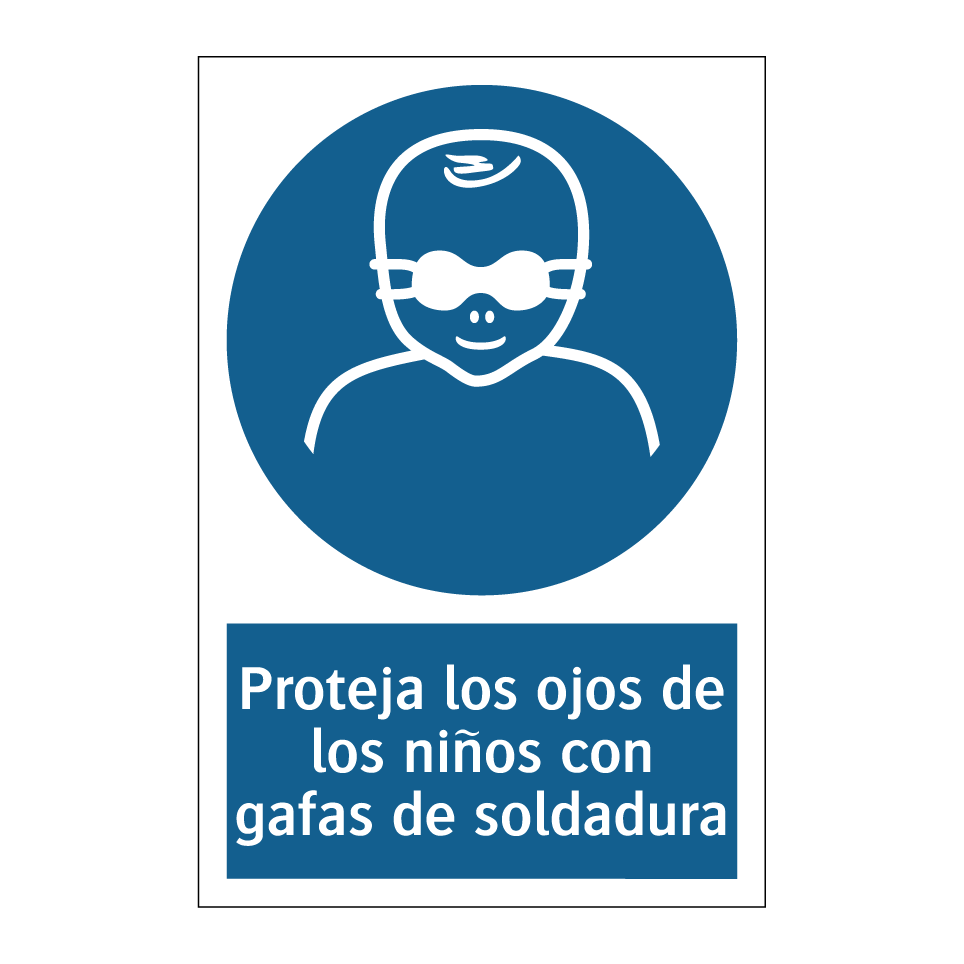 Proteja los ojos de los niños con gafas de soldadura