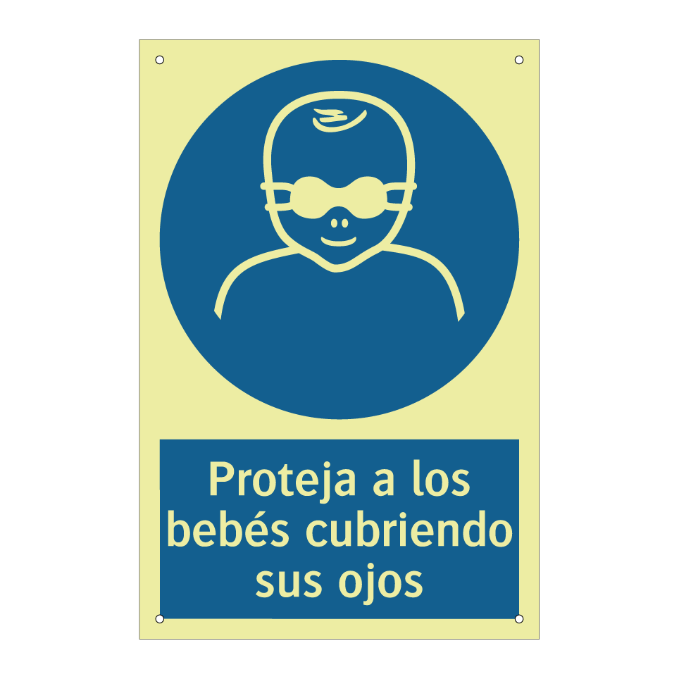 Proteja a los bebés cubriendo sus ojos