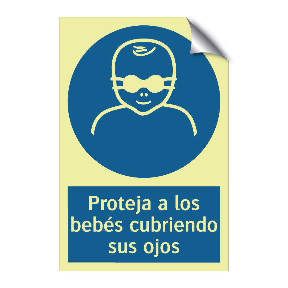 Proteja a los bebés cubriendo sus ojos