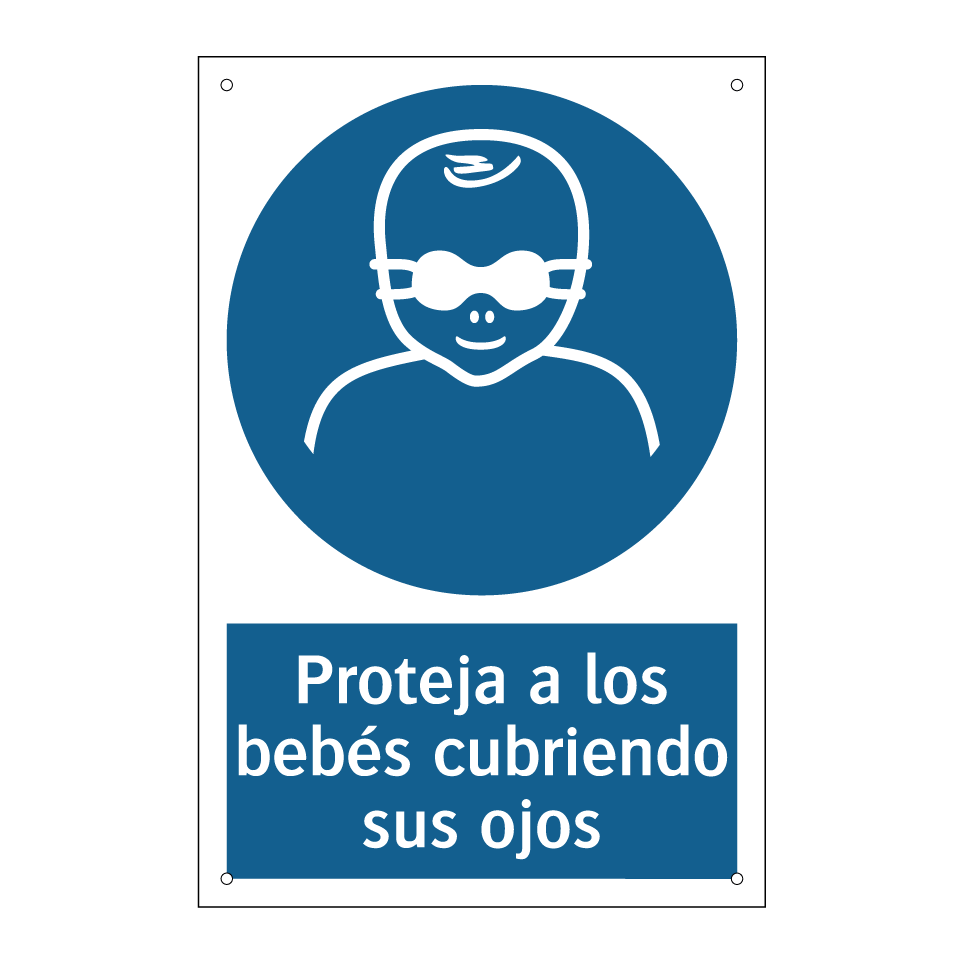 Proteja a los bebés cubriendo sus ojos