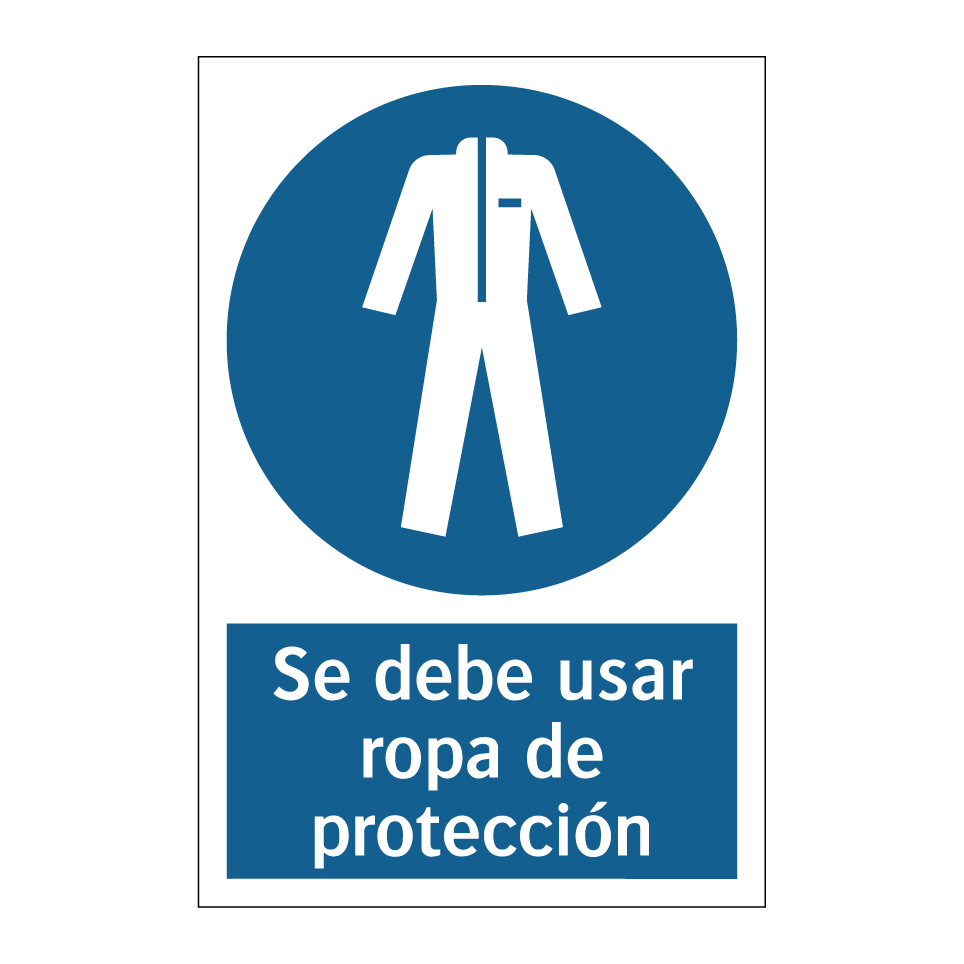 Se debe usar ropa de protección