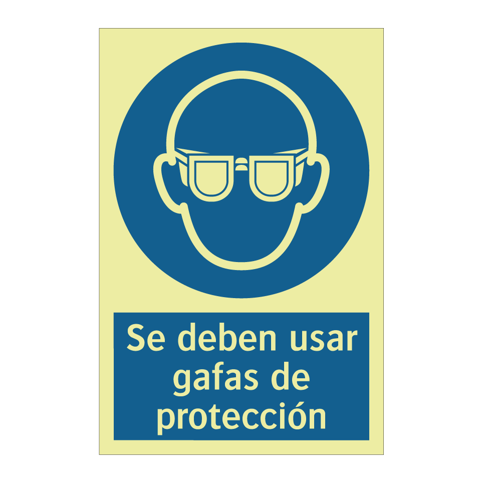Se deben usar gafas de protección