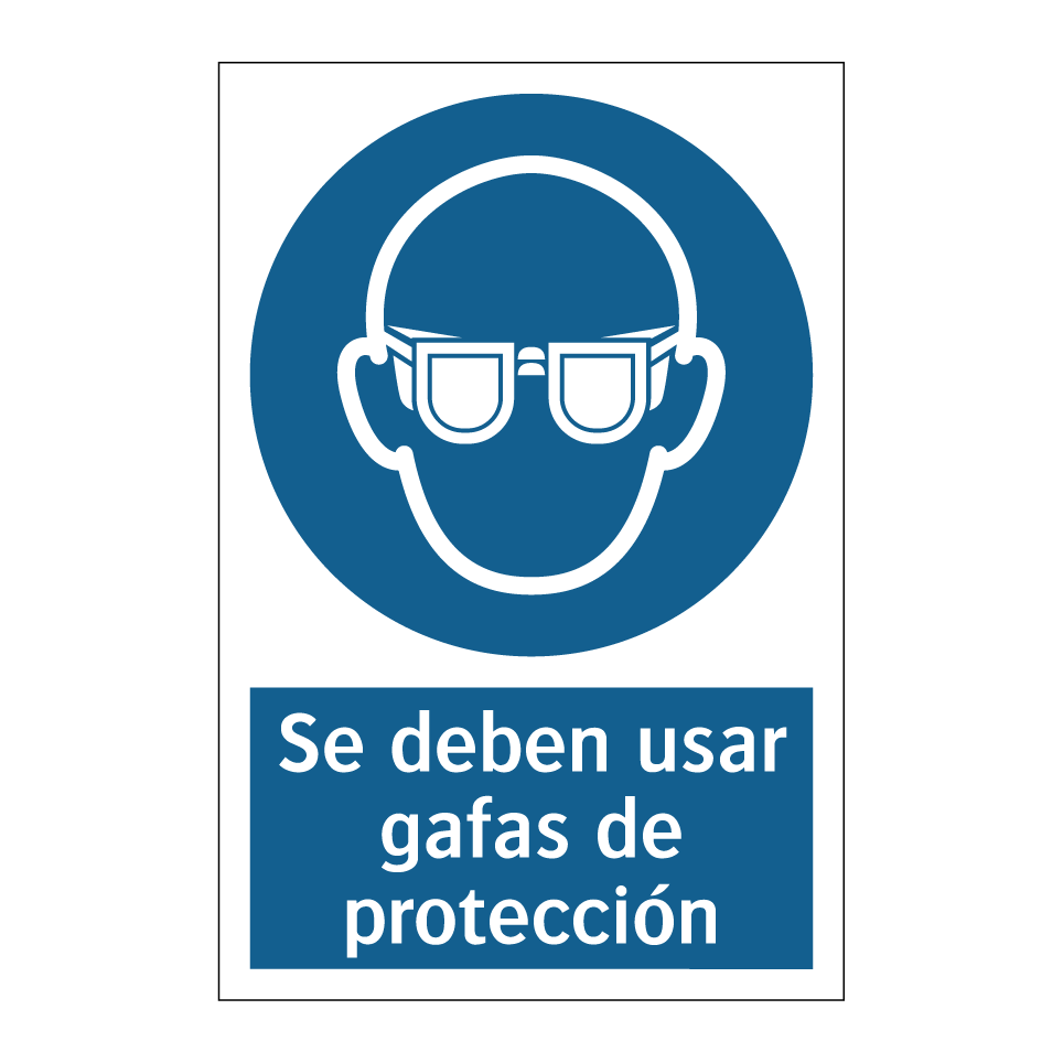 Se deben usar gafas de protección