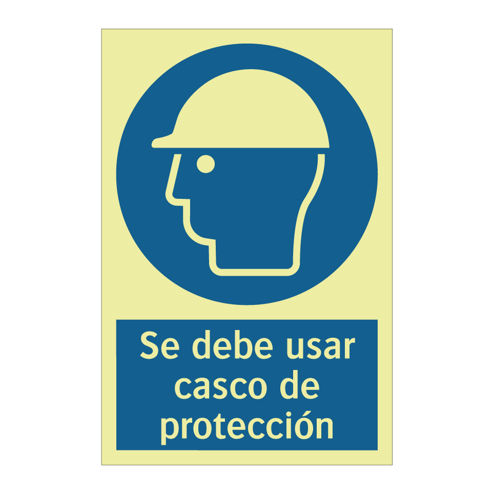 Se debe usar casco de protección