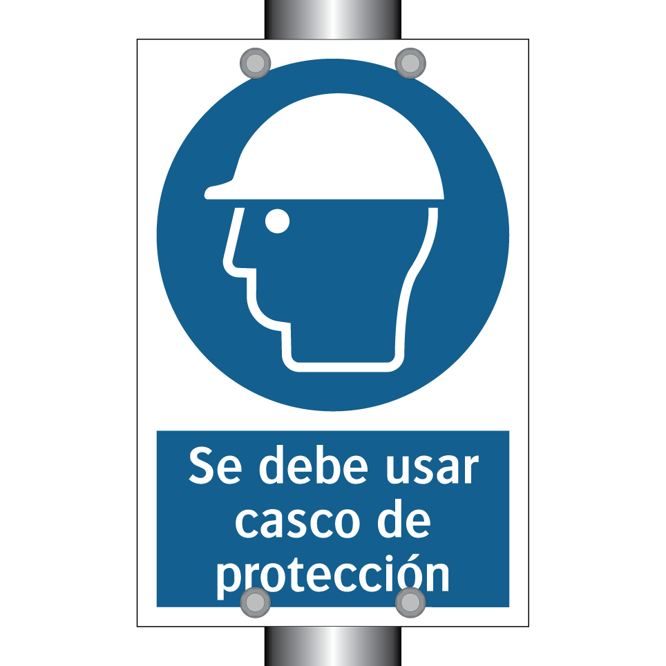 Se debe usar casco de protección