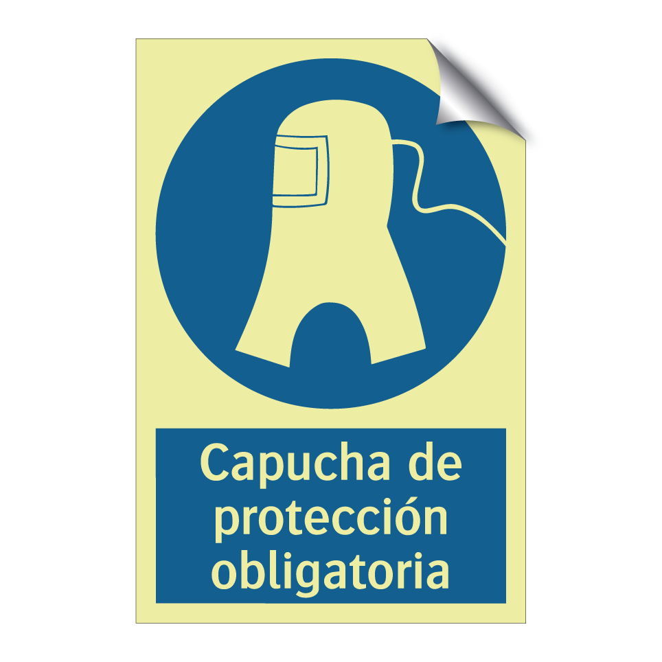 Capucha de protección obligatoria