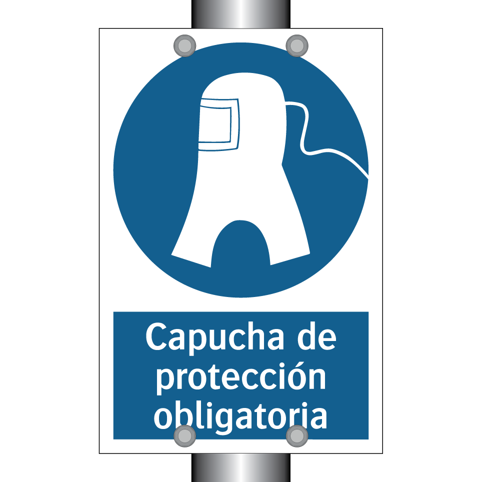 Capucha de protección obligatoria