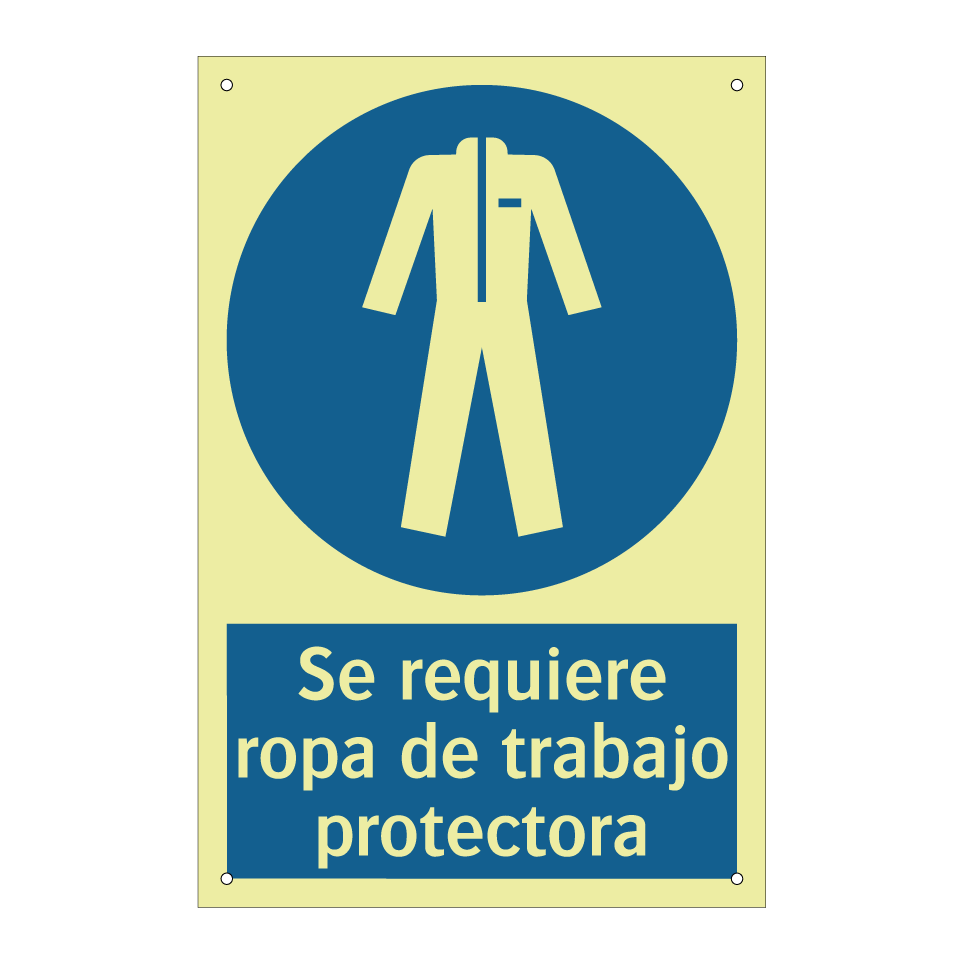 Se requiere ropa de trabajo protectora