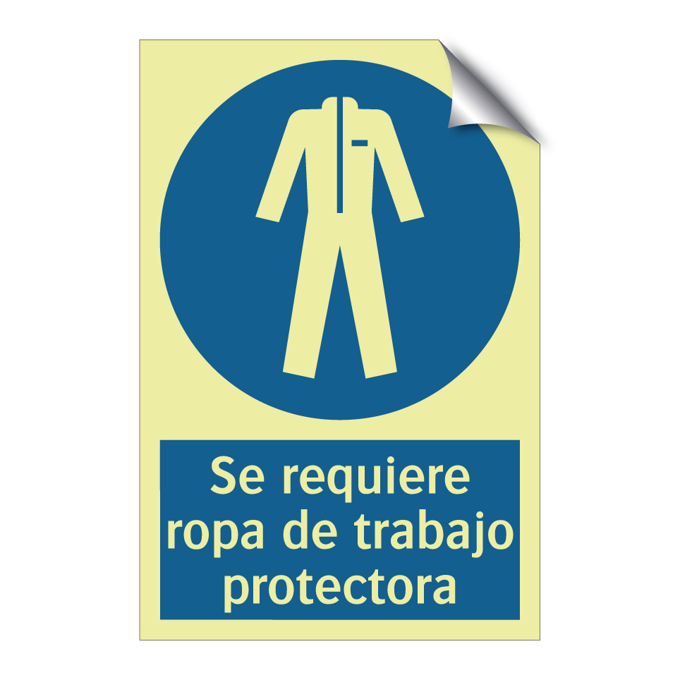 Se requiere ropa de trabajo protectora