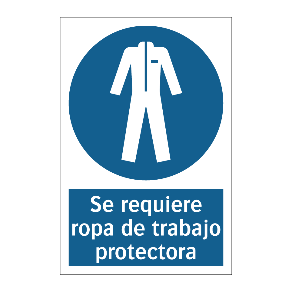 Se requiere ropa de trabajo protectora
