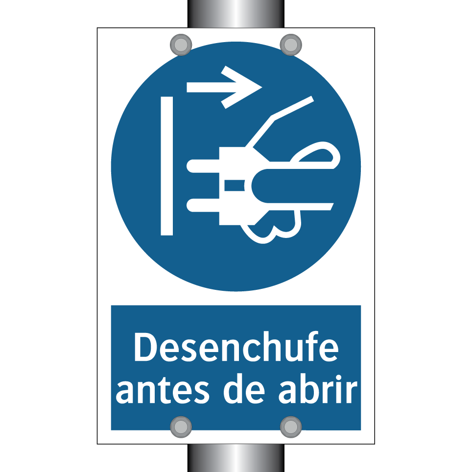 Desenchufe antes de abrir