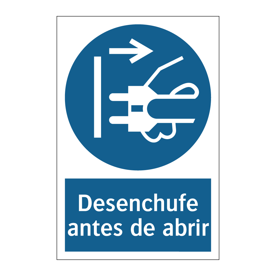 Desenchufe antes de abrir