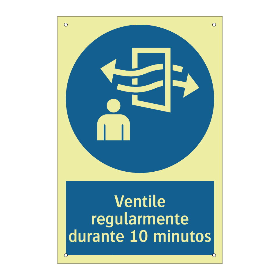 Ventile regularmente durante 10 minutos