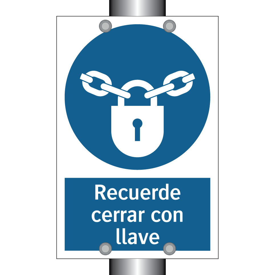 Recuerde cerrar con llave