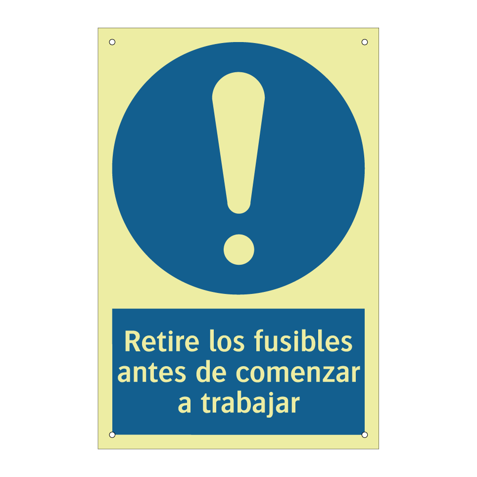 Retire los fusibles antes de comenzar a trabajar
