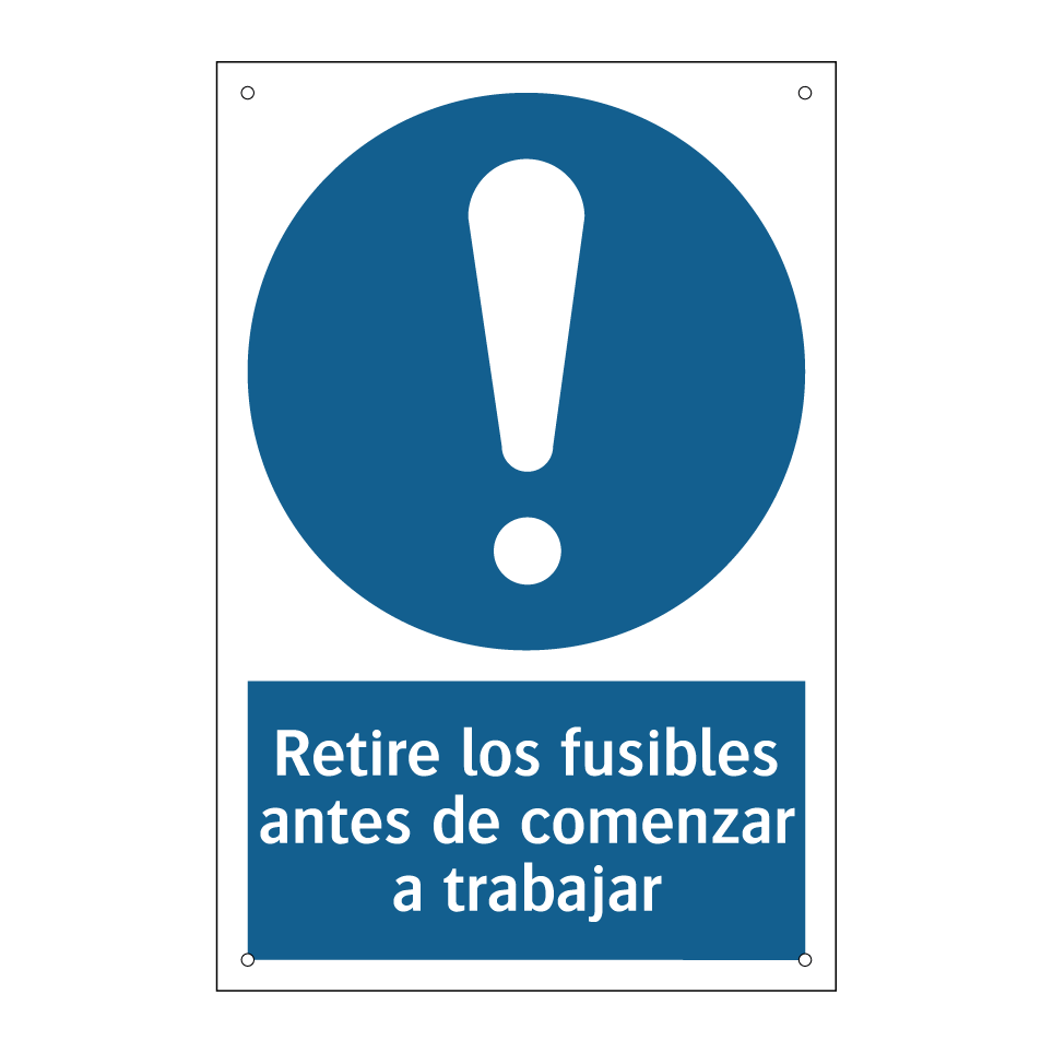 Retire los fusibles antes de comenzar a trabajar