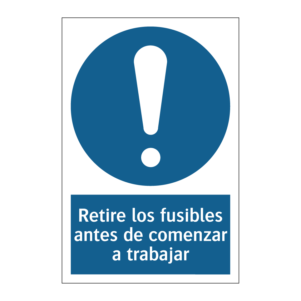 Retire los fusibles antes de comenzar a trabajar