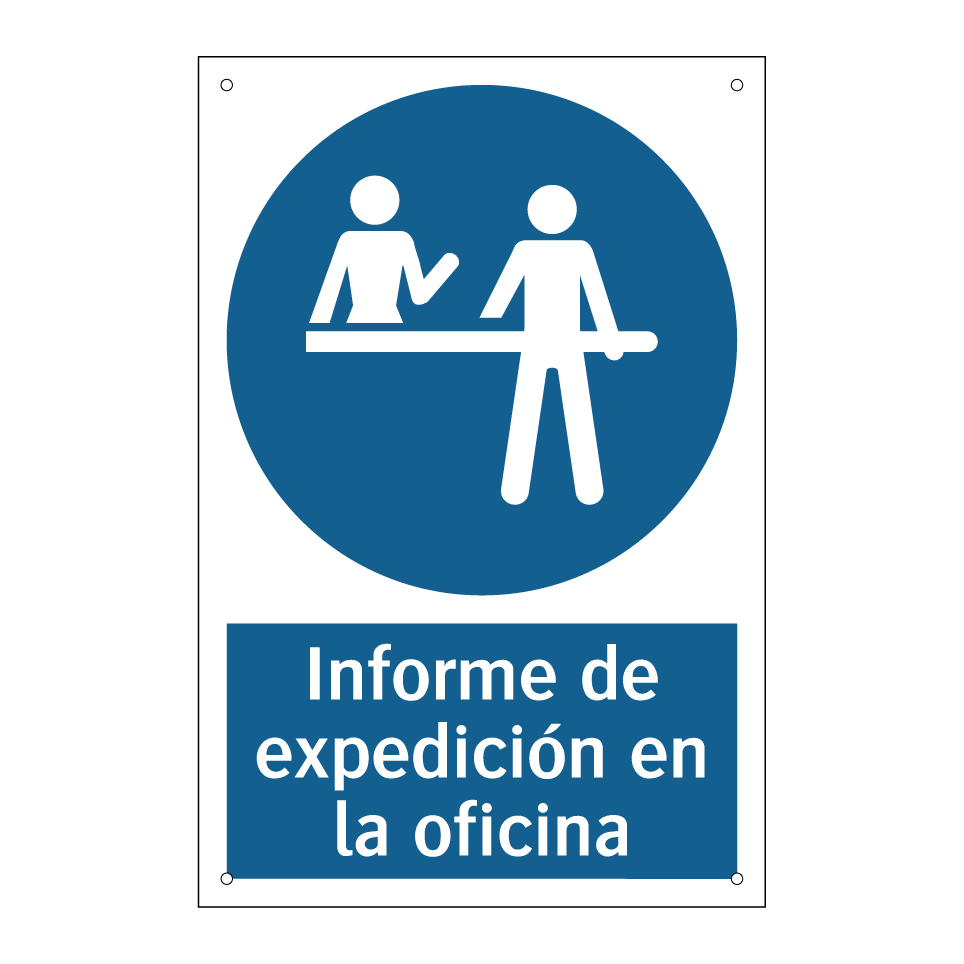 Informe de expedición en la oficina