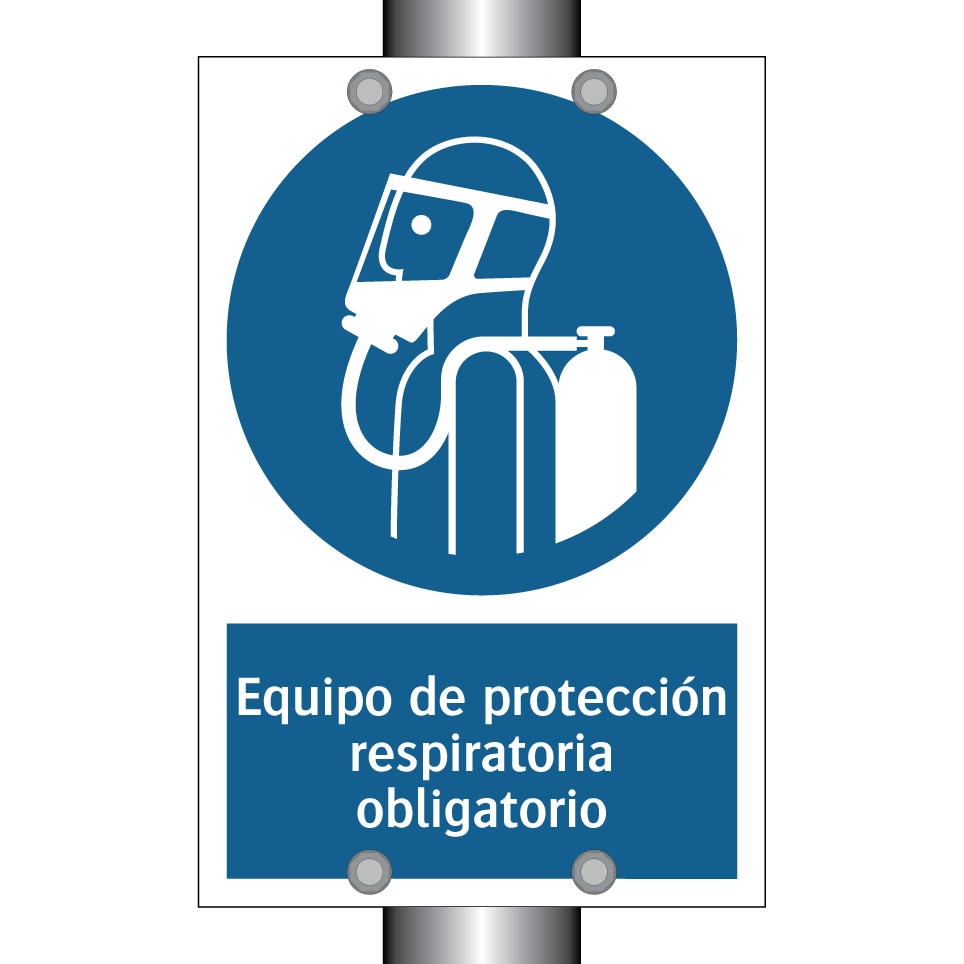 Equipo de protección respiratoria obligatorio