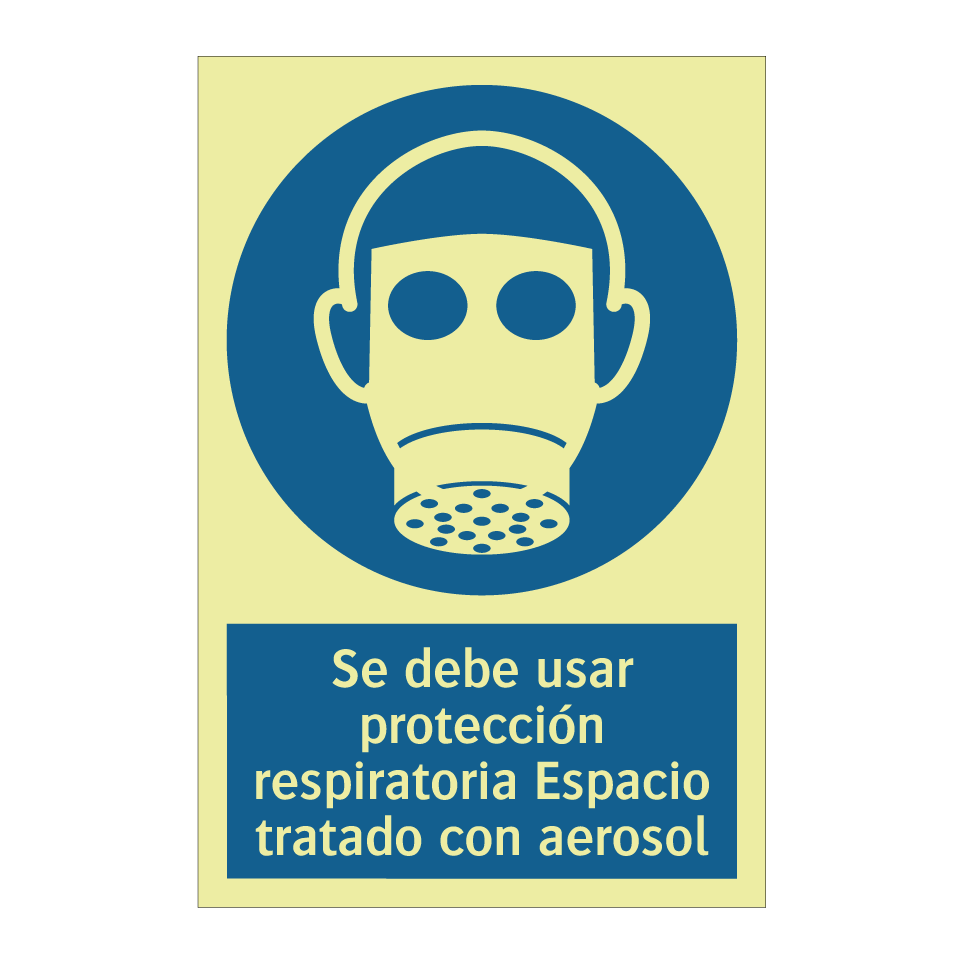 Se debe usar protección respiratoria Espacio tratado con aerosol