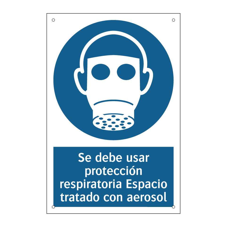 Se debe usar protección respiratoria Espacio tratado con aerosol