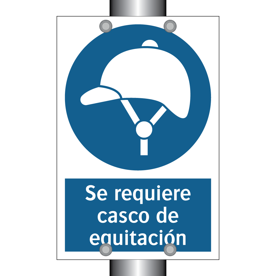 Se requiere casco de equitación