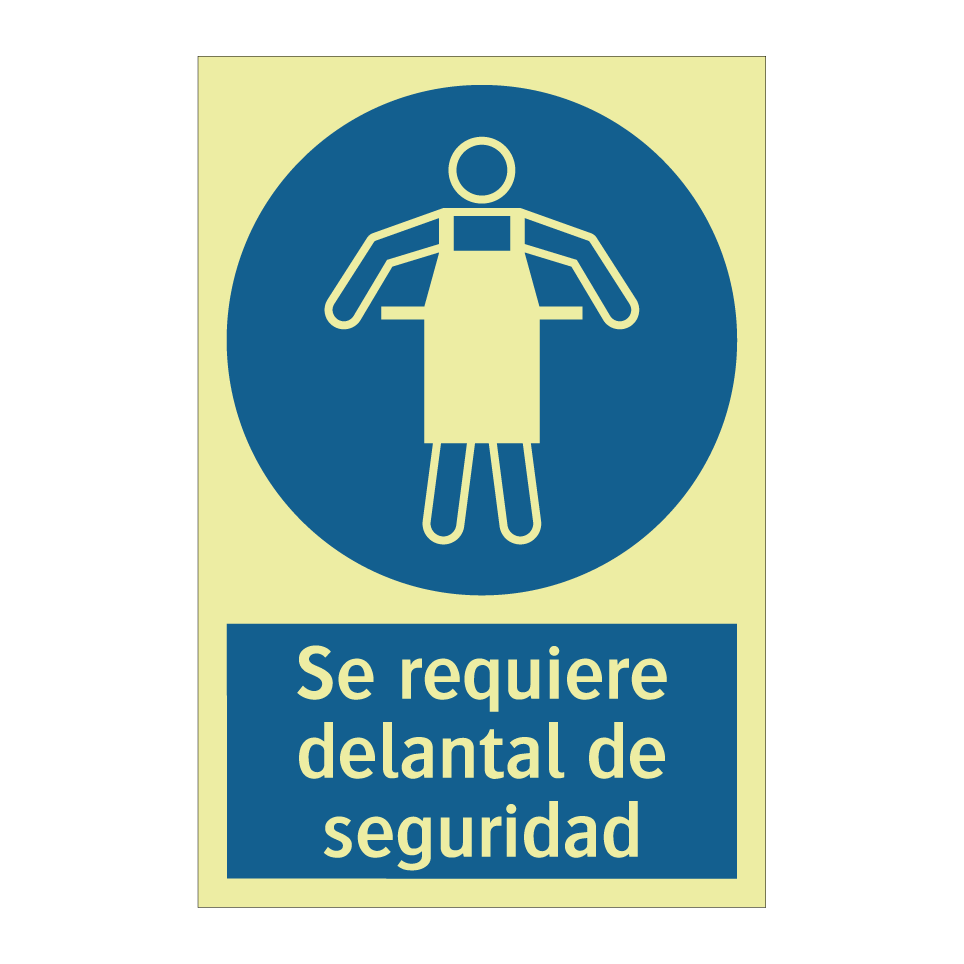 Se requiere delantal de seguridad