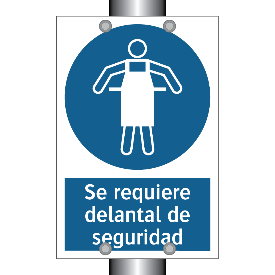 Se requiere delantal de seguridad