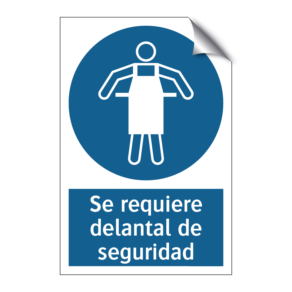 Se requiere delantal de seguridad