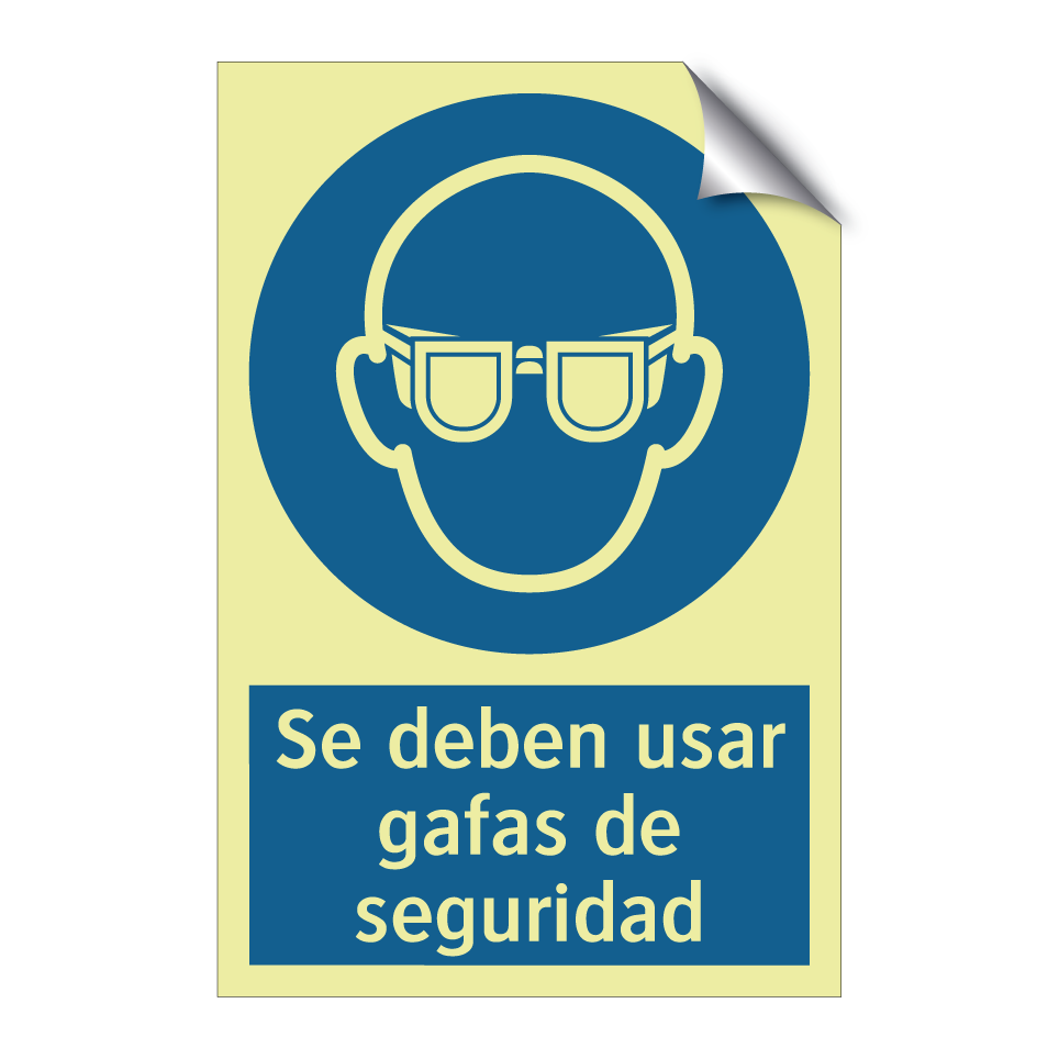 Se deben usar gafas de seguridad