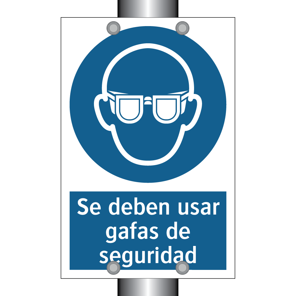 Se deben usar gafas de seguridad