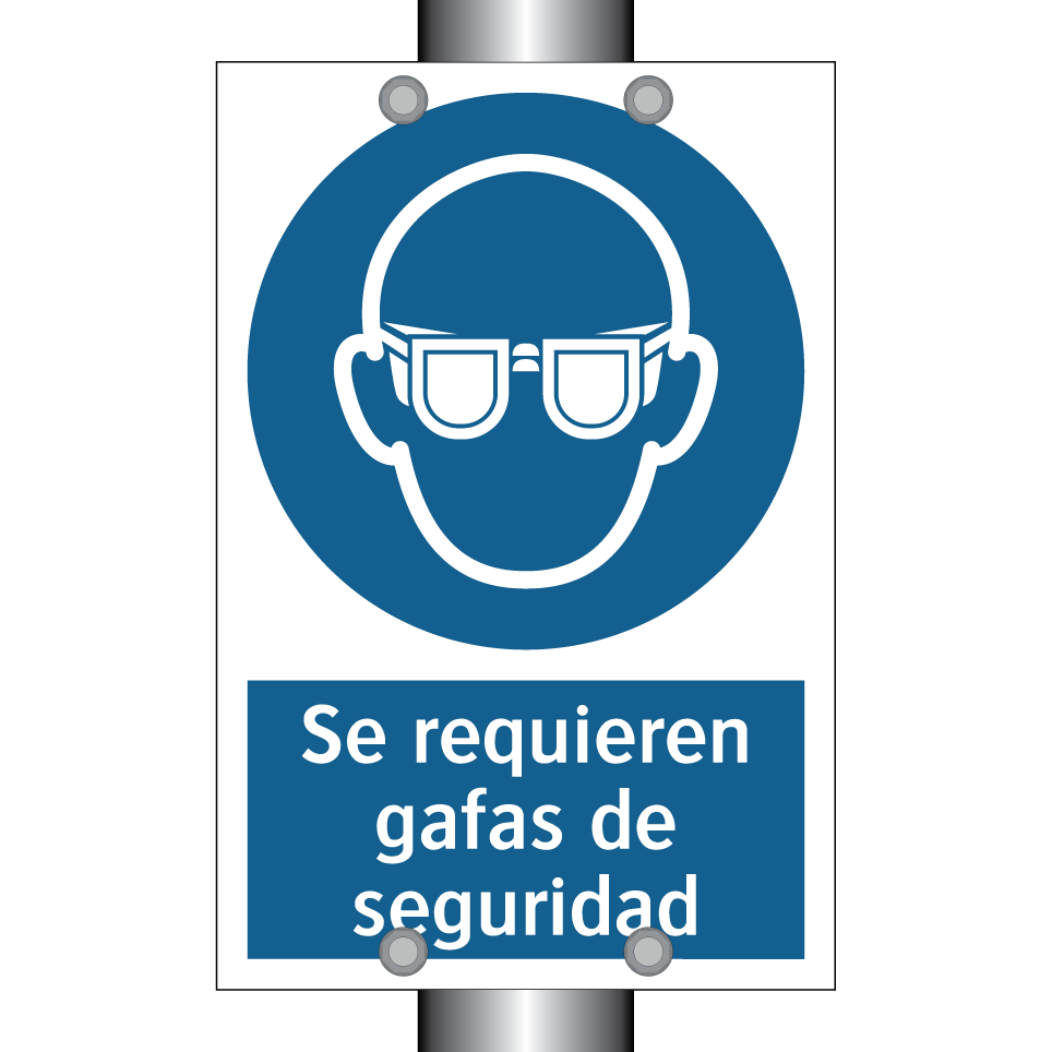 Se requieren gafas de seguridad