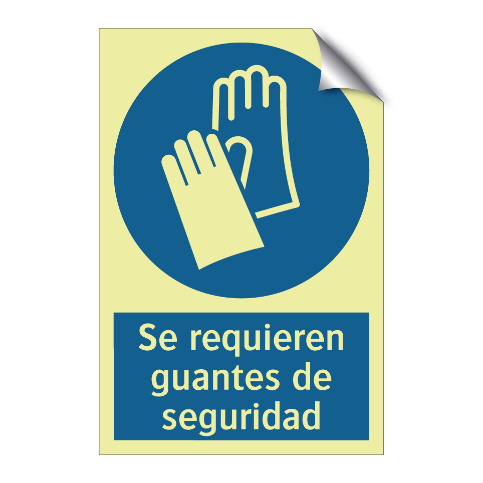 Se requieren guantes de seguridad